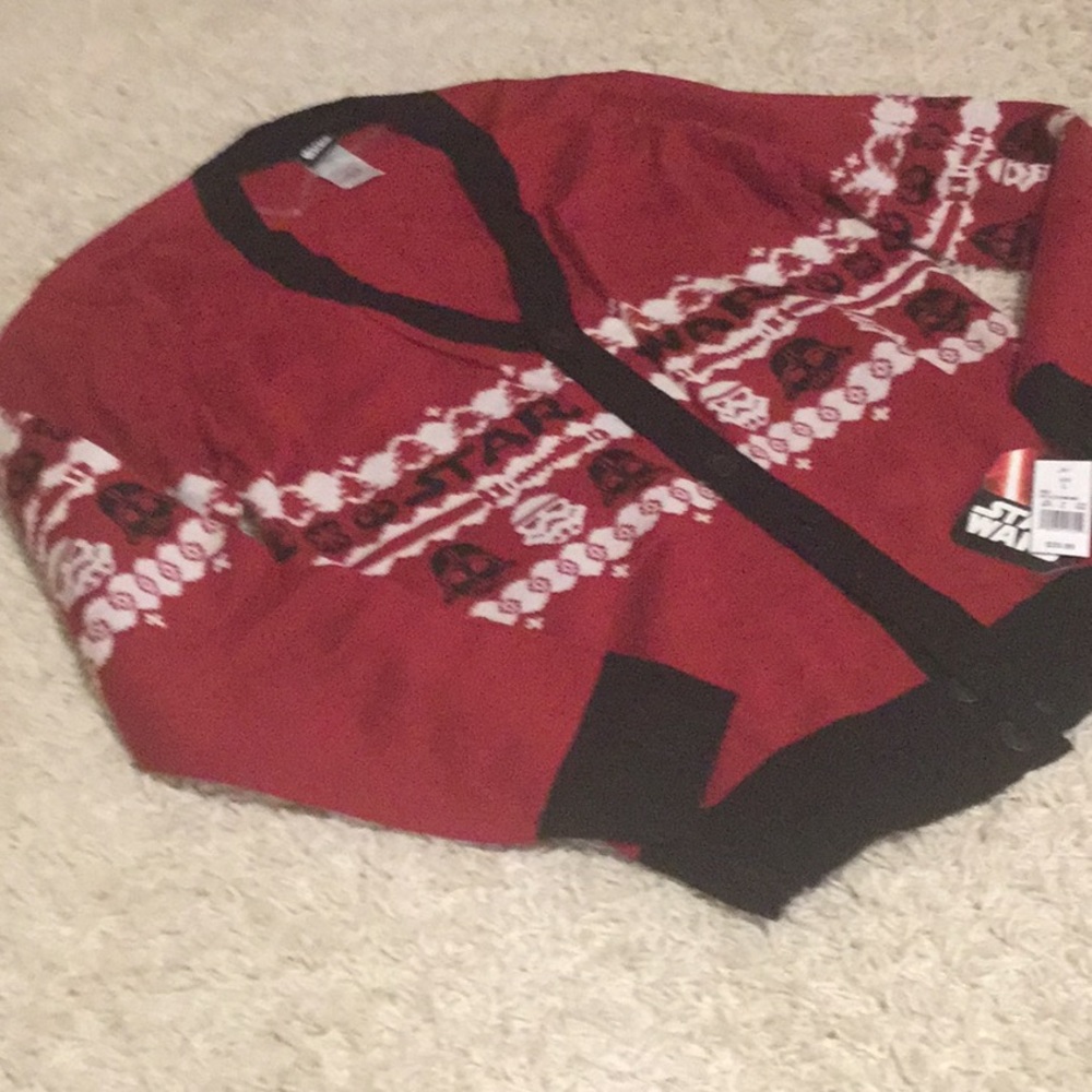 Star Wars sweater, button cardigan size large NWT